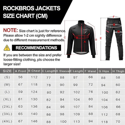 Winter Jacket & Pants Men's Windproof Cycling Suit