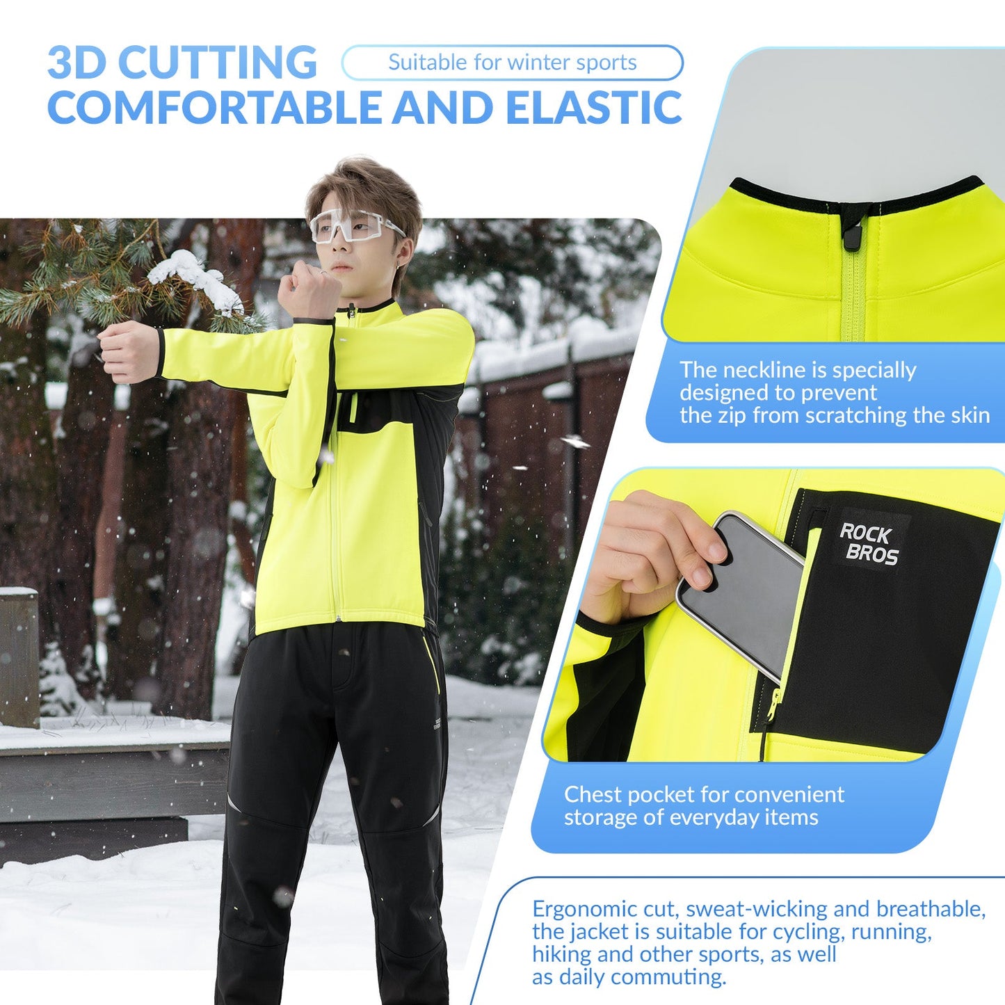 Men's Cycling Jacket & Pants Set Winter