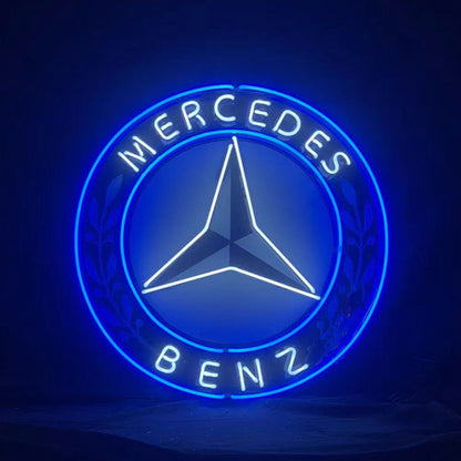 Mercedes Benz Auto Car Logo Neon Signs