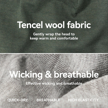 Winter Cap and Face Mask Set Merino Wool Thermal