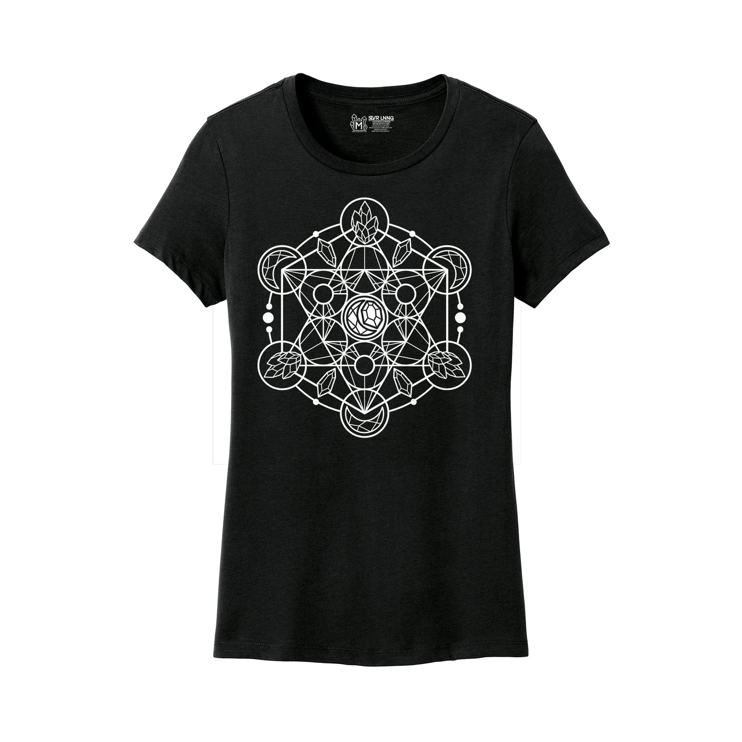 Metatron's Cube -  Women’s T-shirt - Infused with Clear Quartz