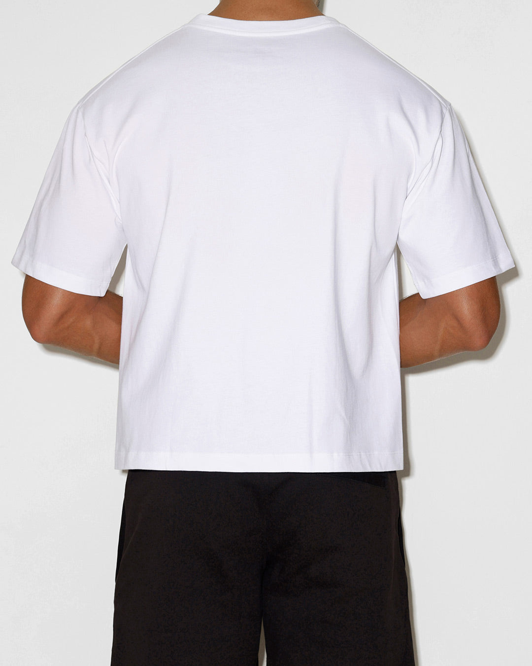 Mid Weight Cropped Boxy T-Shirt White