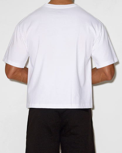 Mid Weight Cropped Boxy T-Shirt White