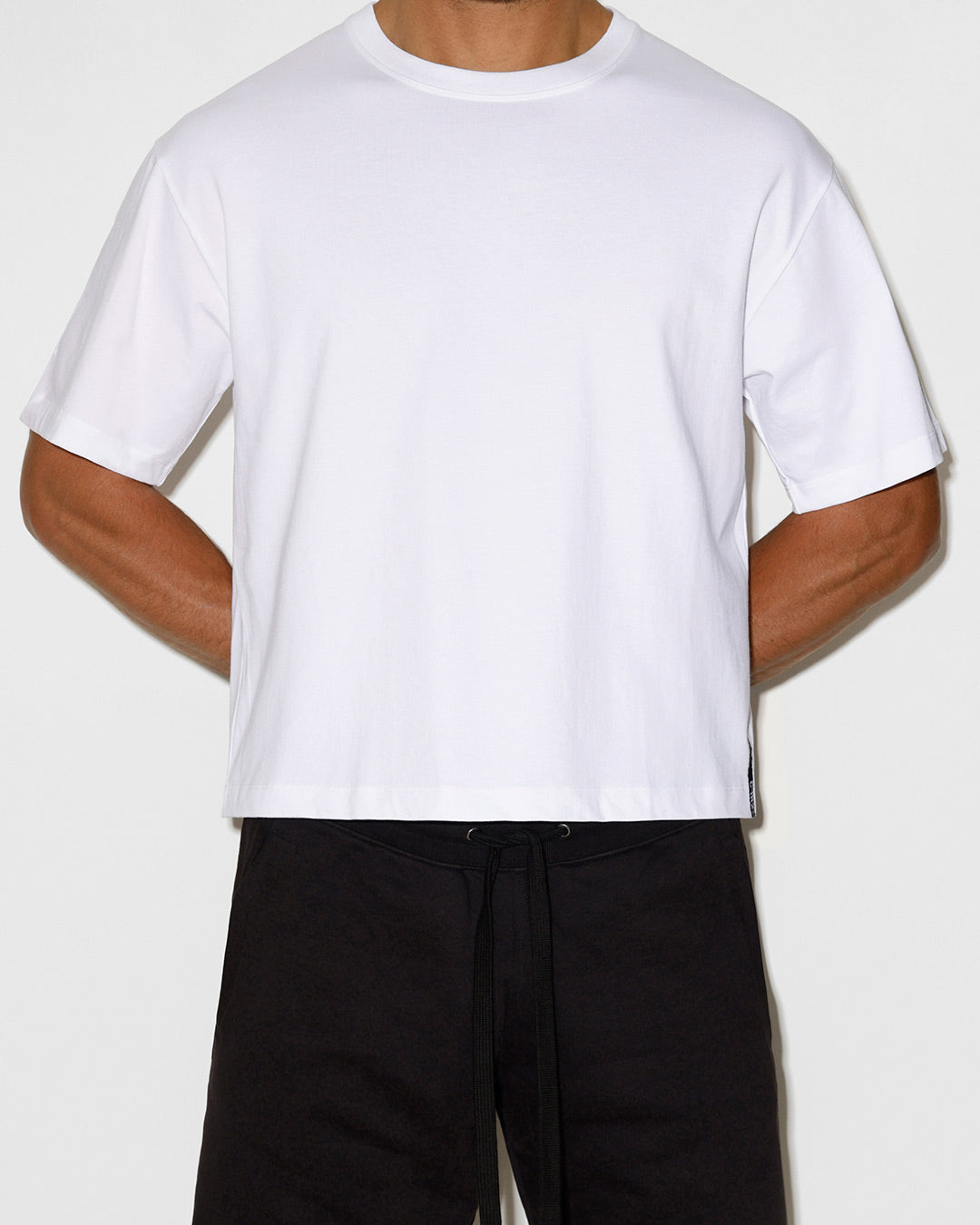 Mid Weight Cropped Boxy T-Shirt White