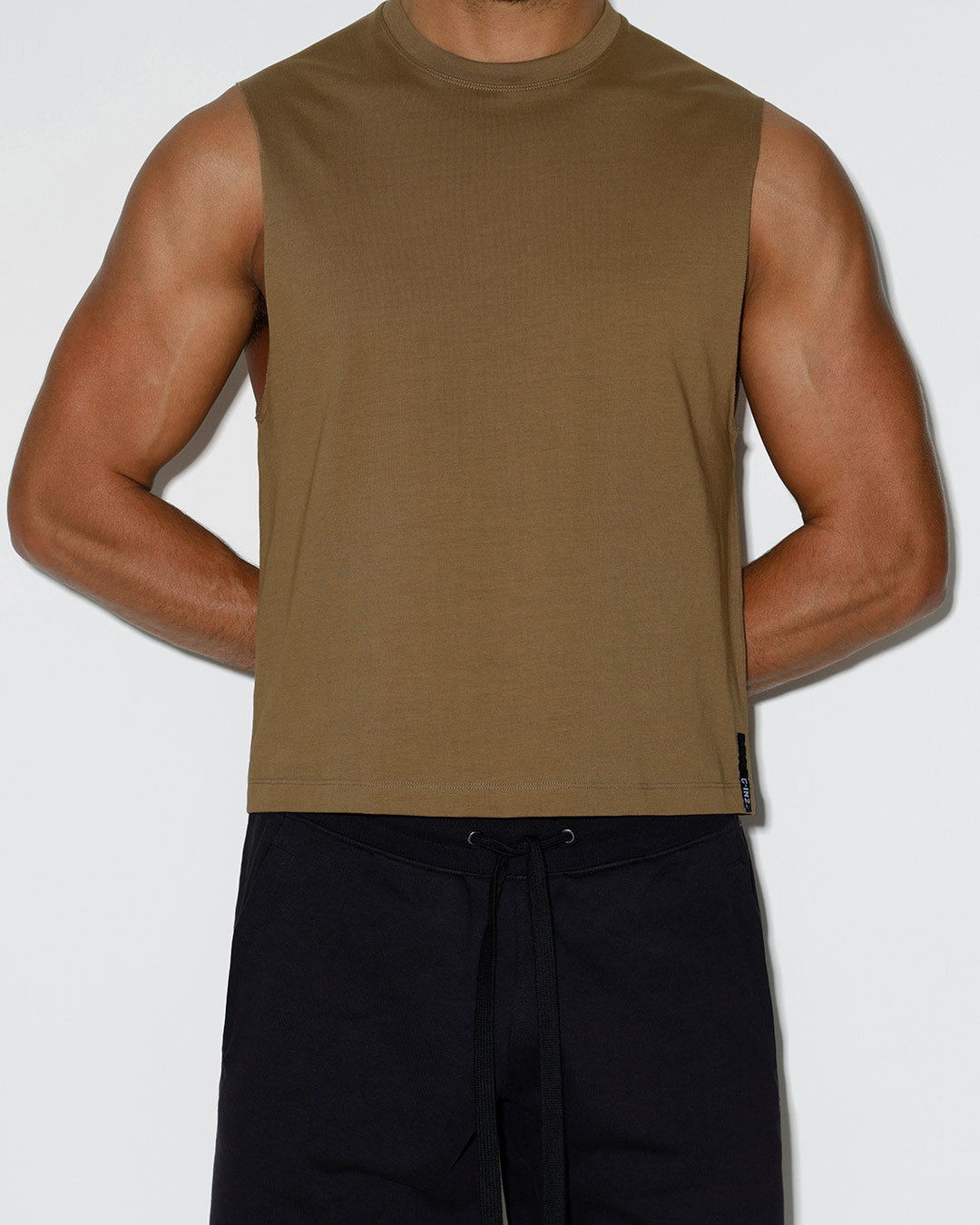 Mid Weight Cropped Sleeveless Dark Nude