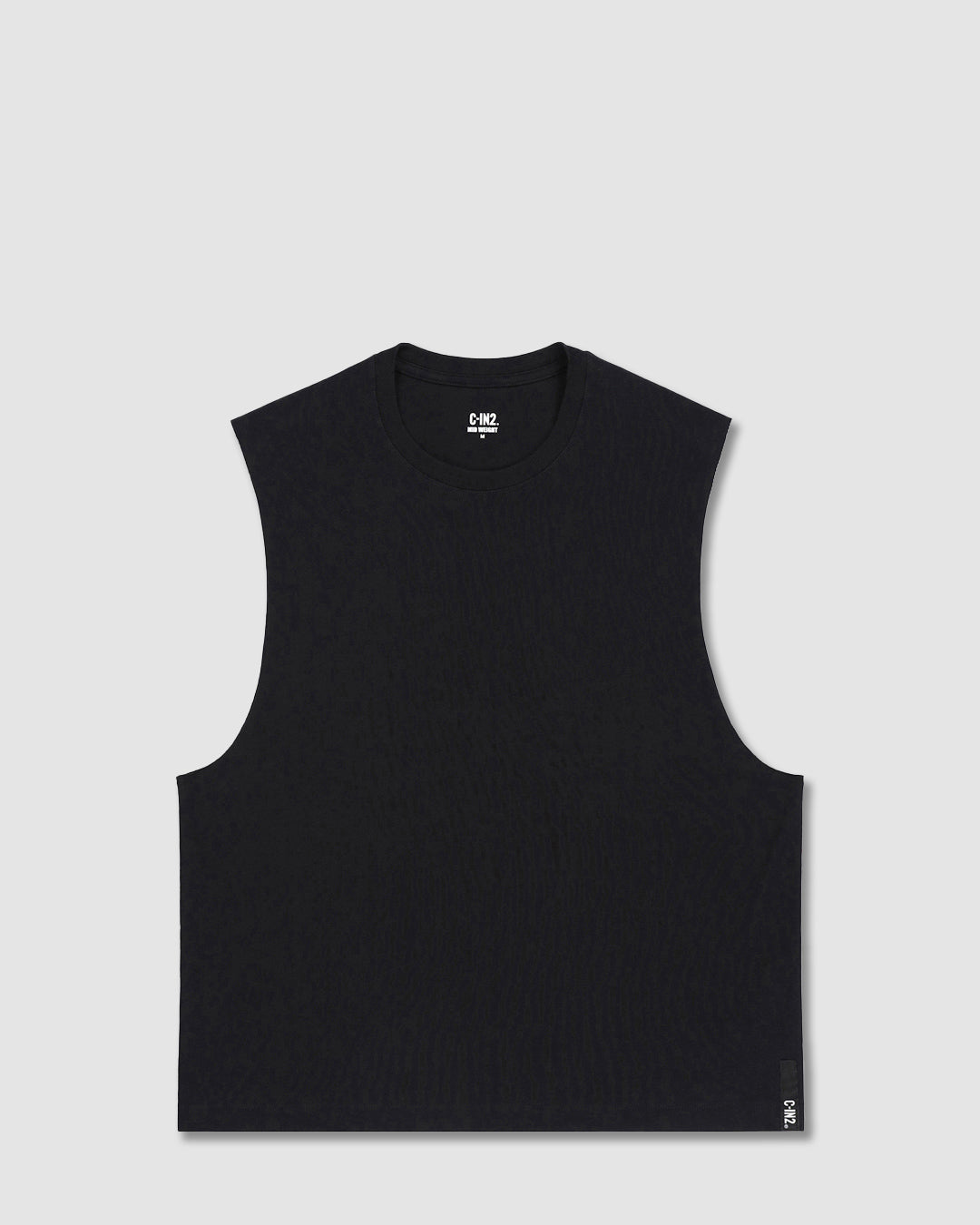 Mid Weight Cropped Sleeveless Black