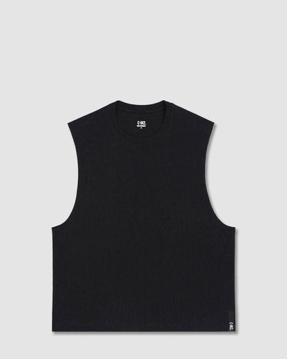Mid Weight Cropped Sleeveless Black