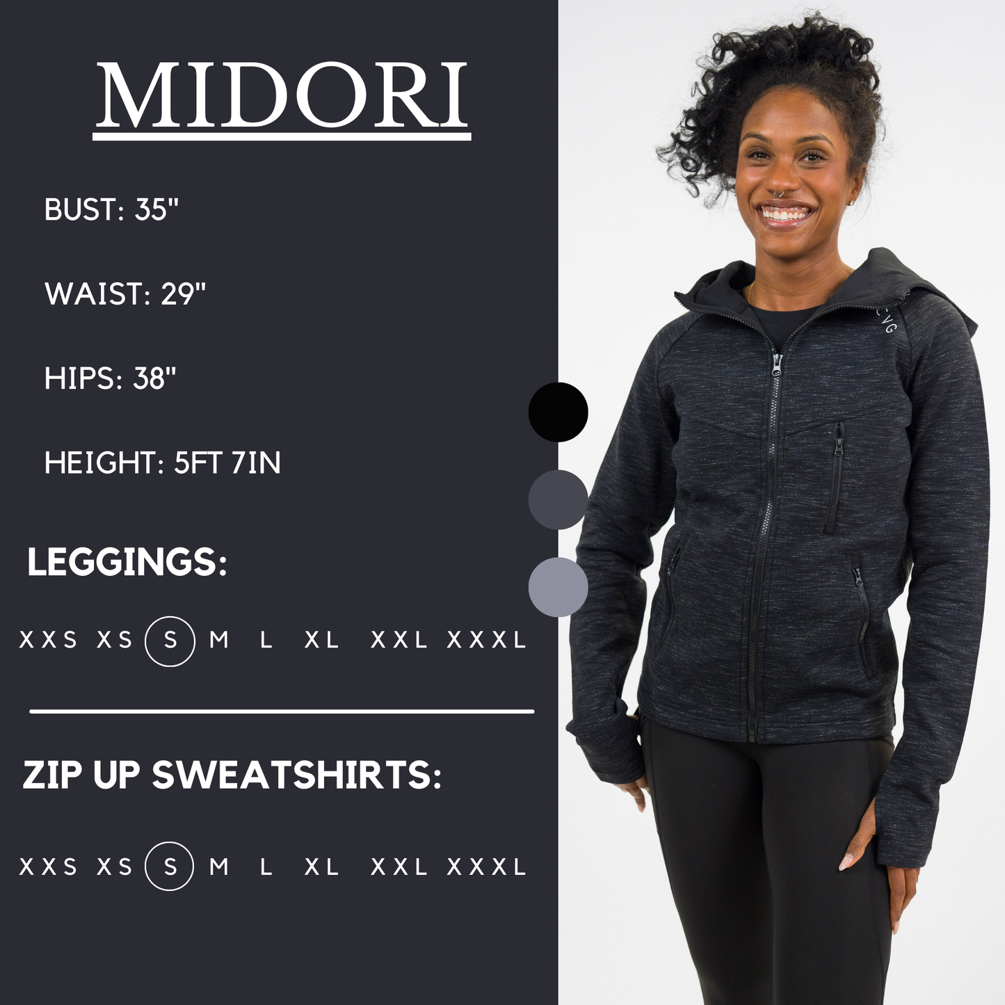 Rest Day Zip Up Sweatshirt | Charcoal