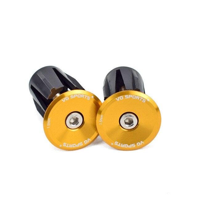 Mini Lightweight Lock Mountain Bicycle Grip Handlebar End Cap Handle Bar Grips End Plugs Mountain Bike Road Bicycle One Pair Bike Handlebar End Plugs Aluminum Alloy Expansion Handlebar Grips Cap