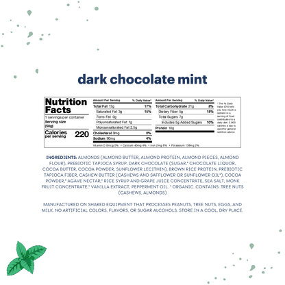 dark chocolate mint nutrition bars