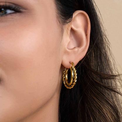 Mirage Twisted Hoop Earrings