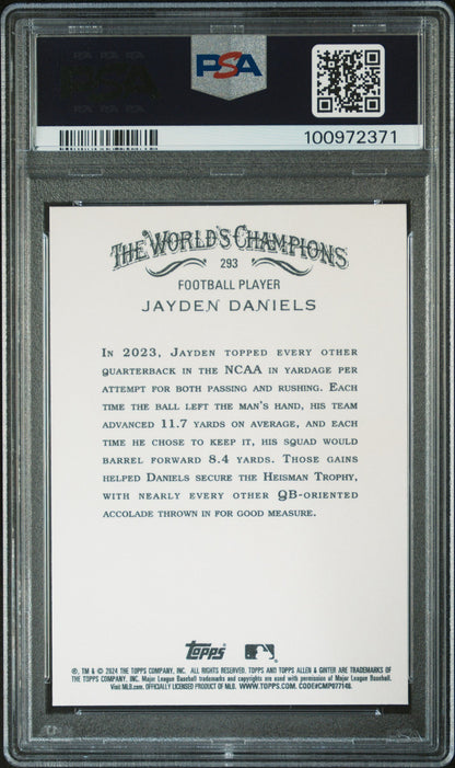 Graded 2024 Topps Allen & Ginter Jayden Daniels #293 Rookie RC Football Card PSA 10 Gem Mint