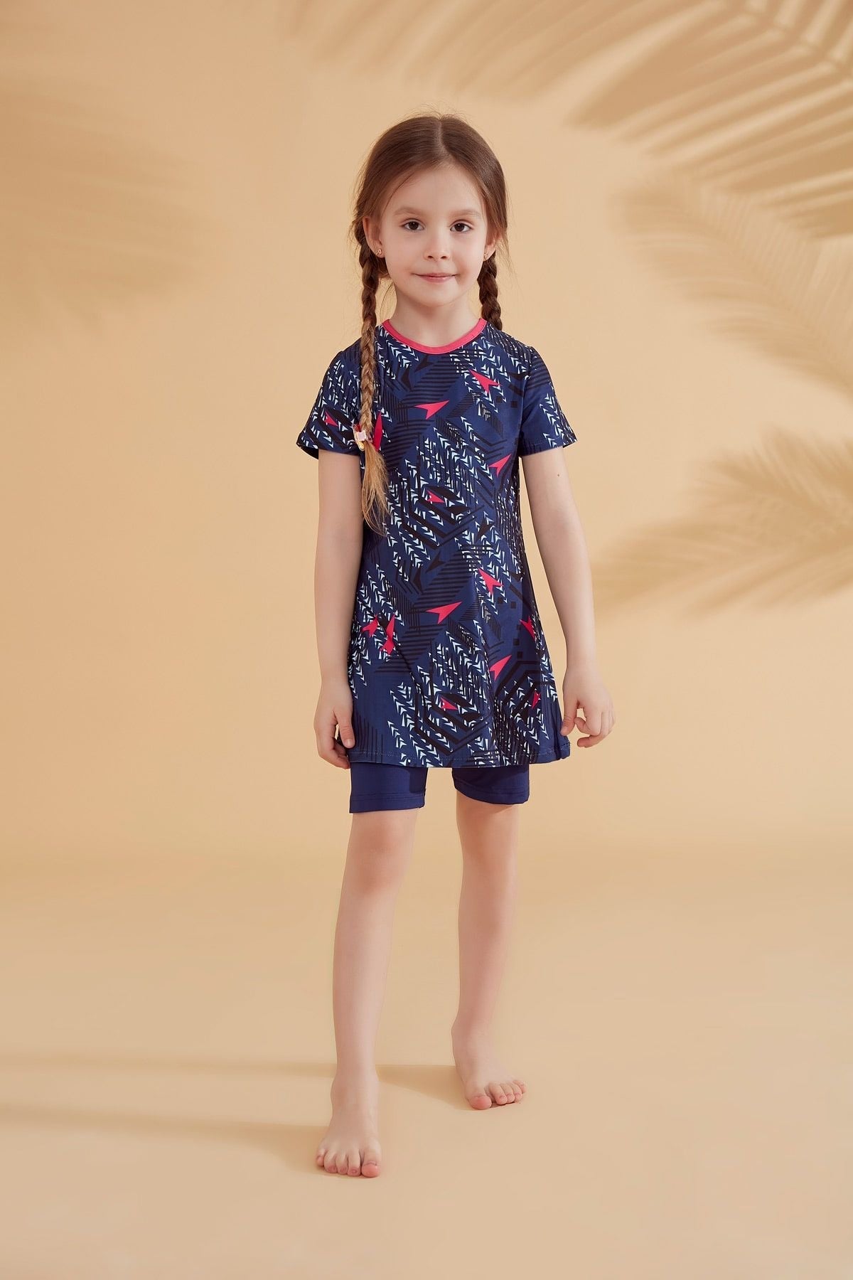 Lycra Navy Kids Swimsuit K2337