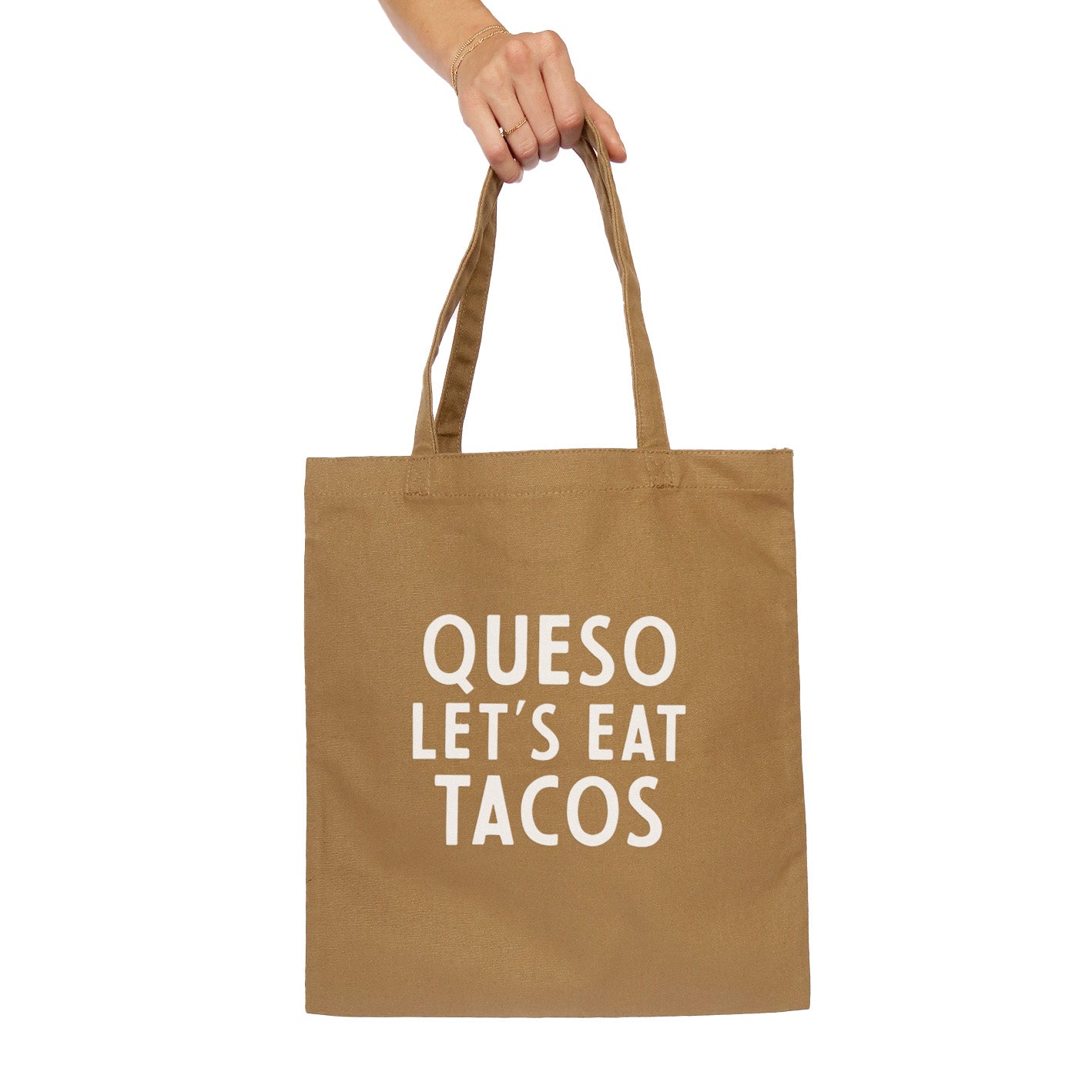 Queso Let's Eat Tacos Tote Bag