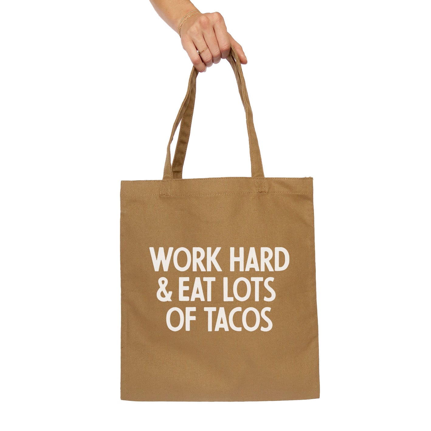Work Hard & Eat Tacos Tote Bag