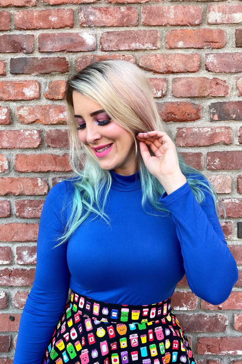 Blue Mock Neck Top - Triathlete Store
