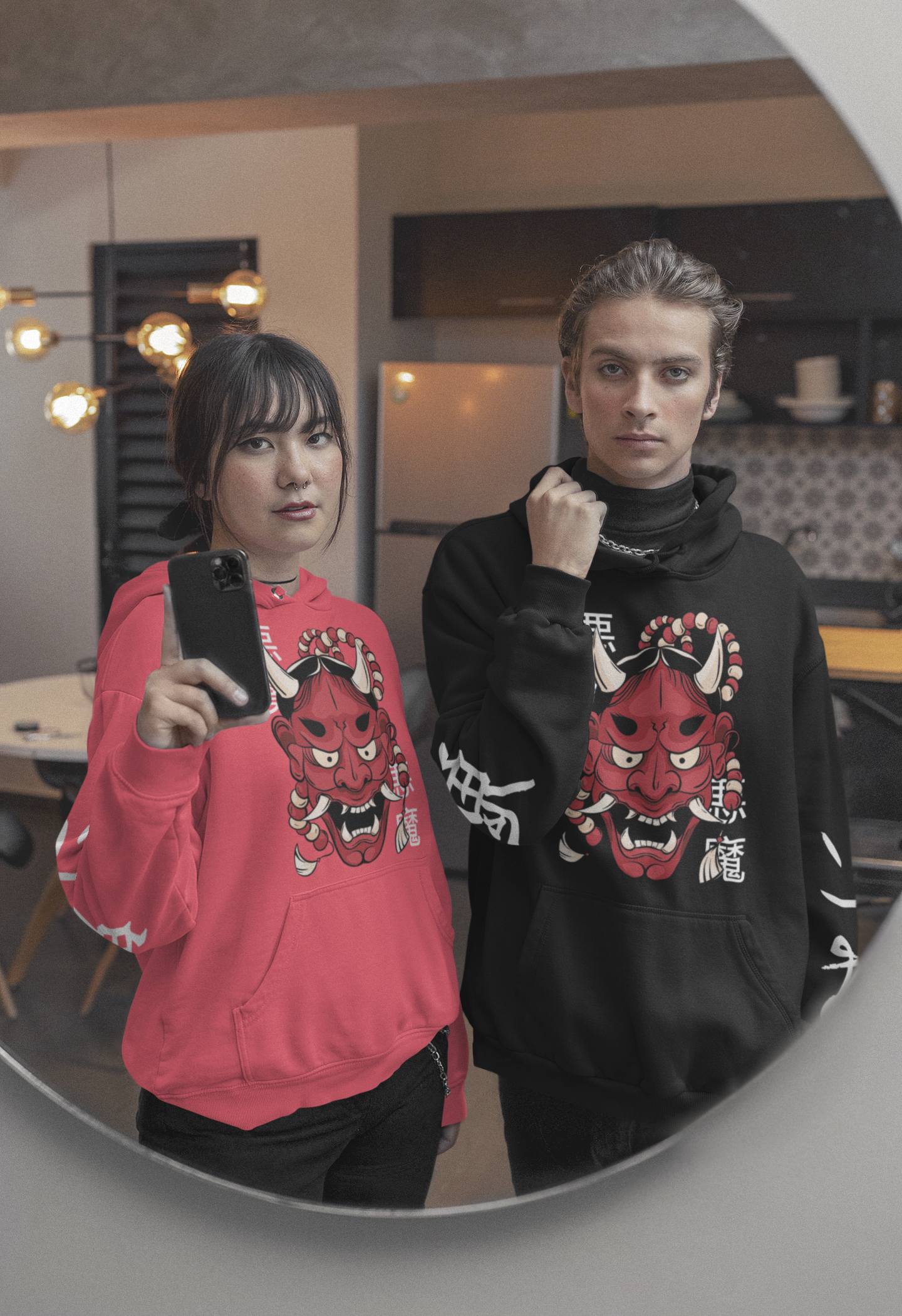 Hannya Demon Mask Hoodie