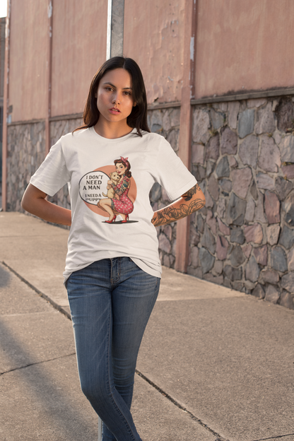 Vintage ''I Don't Need A Man, I Need A Puppy'' Graphic Tee