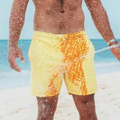Modern Men's Summer Discoloration Swimming Trunks Magical Change Color Beach Surf Shorts Quick Dry Bathing Short Swim Pants