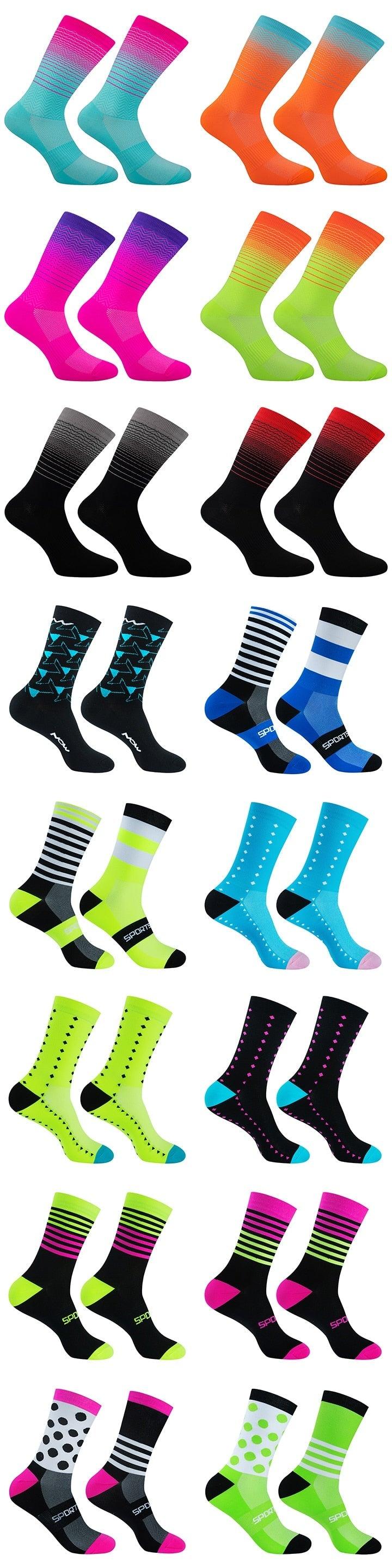 Modern Unisex Cycling Socks For Men And Women Outdoor Sports Socks Bike Footwear for Road Bike Running Basketball Sports Socks For Cycling