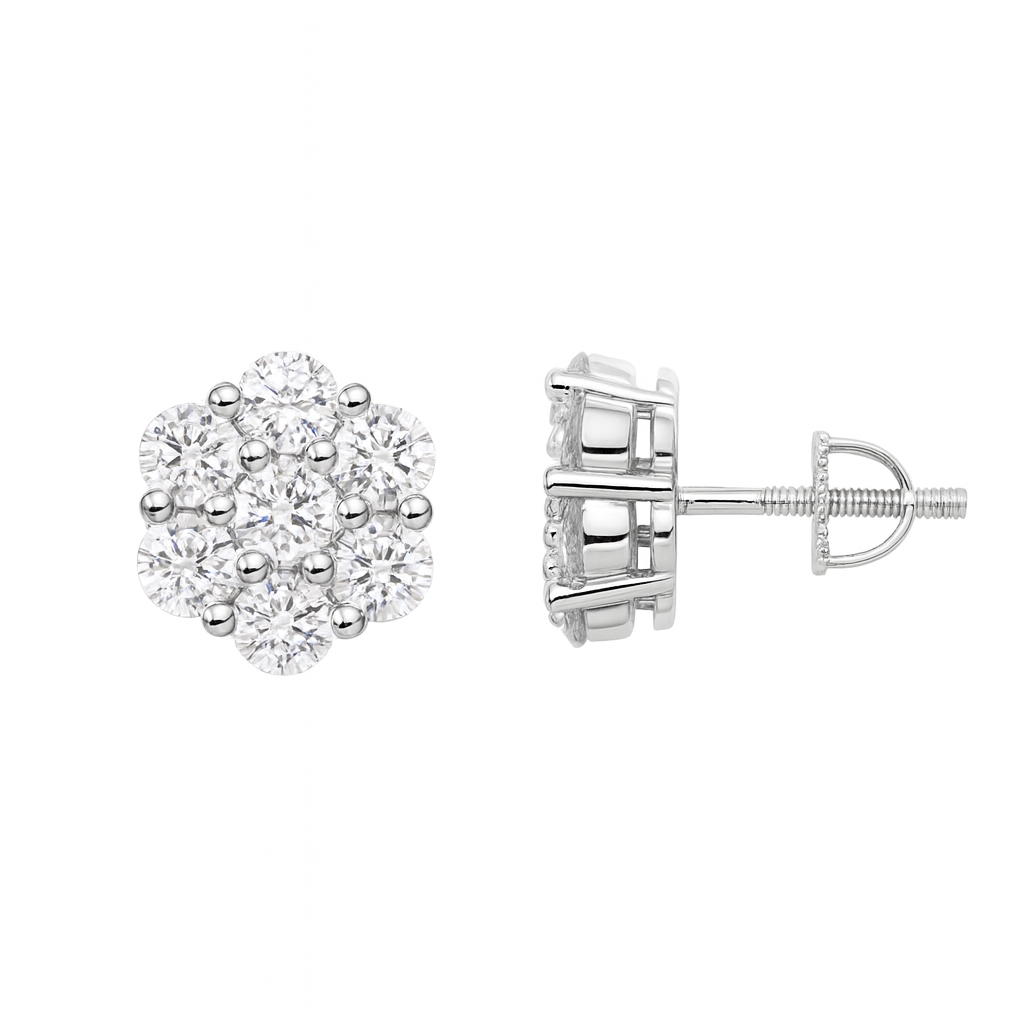 Moissanite Stud Earrings – VVS D Color 925 Sterling Silver Jewelry 6-10mm