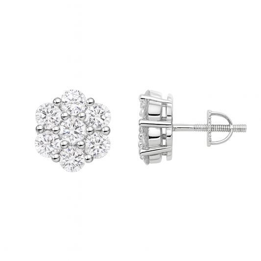 Moissanite Stud Earrings – VVS D Color 925 Sterling Silver Jewelry 6-10mm