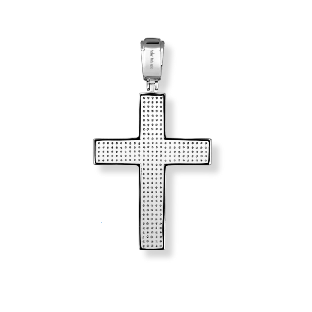 Moissanite Cross Pendant Real 925 Sterling Silver