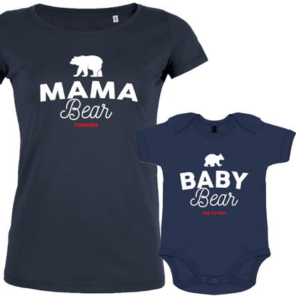 Mama and Baby Bear Mom and Child Matching Organic Cotton Family Set (Set of 2)