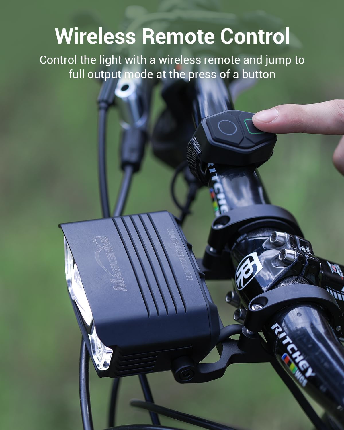 Magicshine MONTEER 12000 Mountain Bike Light,IPX6 Waterproof 12000 Lumen Max Output,20,000mAh Type-C Battery Pack with Reverse Charging Ultimate MTB Light