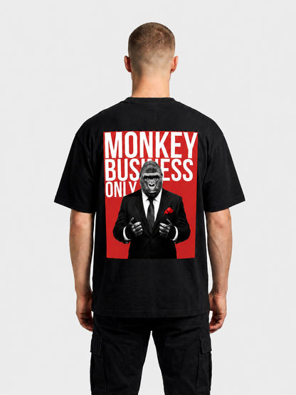 'Monkey Business Only' Oversized Graphic Tee