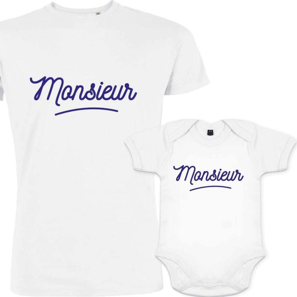 Monsieur Dad and Child Matching Outfit