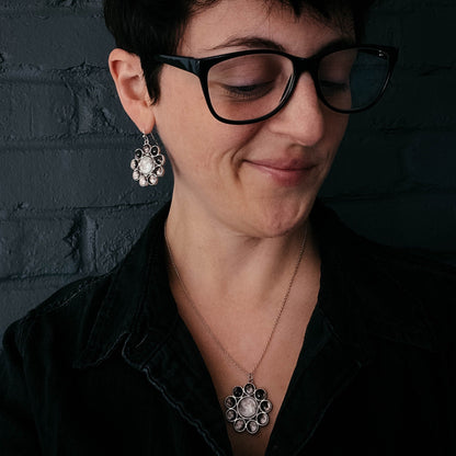 Moon Phase Halo Pendant