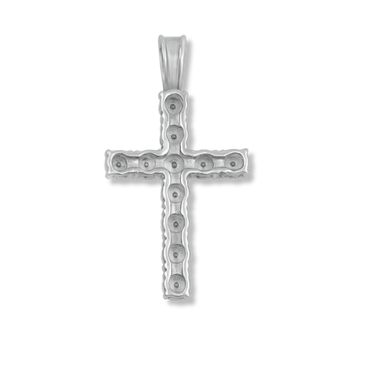 Tennis Cross Pendant 925 Sterling Silver