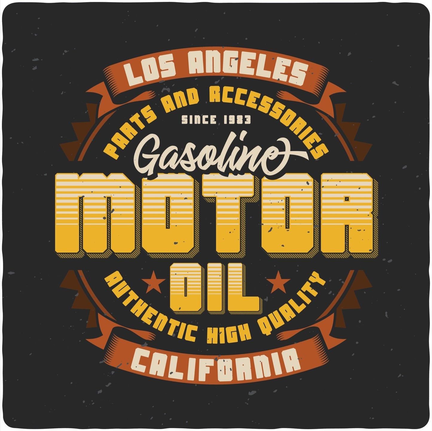 Motor oil Men's Bamboo Viscose/Organic Cotton Short Sleeve Graphic T-Shirt