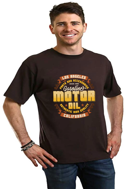 Motor oil Men's Bamboo Viscose/Organic Cotton Short Sleeve Graphic T-Shirt