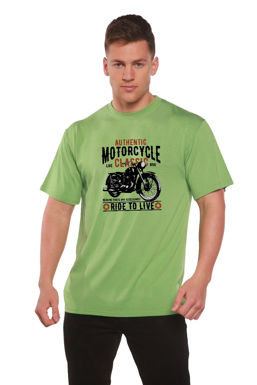 Motorcycle Classic Men's Bamboo Viscose/Organic Cotton Short Sleeve Graphic T-Shirt