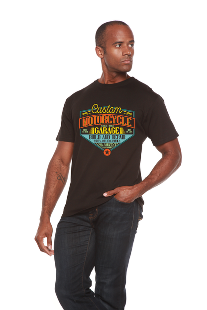 Motorcycle Garage Men's Bamboo Viscose/Organic Cotton Short Sleeve Graphic T-Shirt