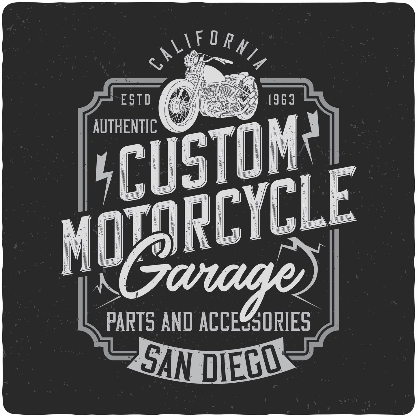 Mototrcycle Garage Men's Bamboo Viscose/Organic Cotton Short Sleeve Graphic T-Shirt