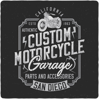 Mototrcycle Garage Men's Bamboo Viscose/Organic Cotton Short Sleeve Graphic T-Shirt