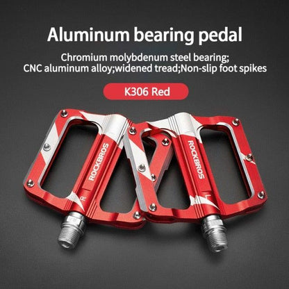 Mountain Bike Bicycle Pedals Cycling Ultralight Aluminum Alloy 4 Bearings Pedals Bike Pedals Flat Advanced 4 Bearings Mountain Bike Pedals Platform Bicycle Flat Alloy Pedals