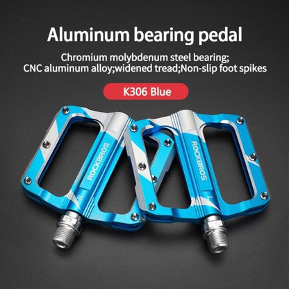 Mountain Bike Bicycle Pedals Cycling Ultralight Aluminum Alloy 4 Bearings Pedals Bike Pedals Flat Advanced 4 Bearings Mountain Bike Pedals Platform Bicycle Flat Alloy Pedals