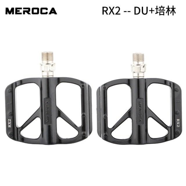 Mountain Bike Flat Pedals Aluminum Alloy Anti-Skid Pedal Sealed DU Bearing Pedal Bicycle Parts Sealed Bearing Mountain Bicycle Flat Pedals Lightweight Aluminum Alloy Wide Platform Cycling Pedal -Universal Lightweight Aluminum Alloy Platform