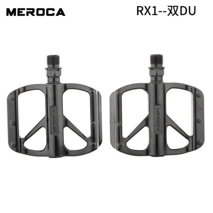 Mountain Bike Flat Pedals Aluminum Alloy Anti-Skid Pedal Sealed DU Bearing Pedal Bicycle Parts Sealed Bearing Mountain Bicycle Flat Pedals Lightweight Aluminum Alloy Wide Platform Cycling Pedal -Universal Lightweight Aluminum Alloy Platform