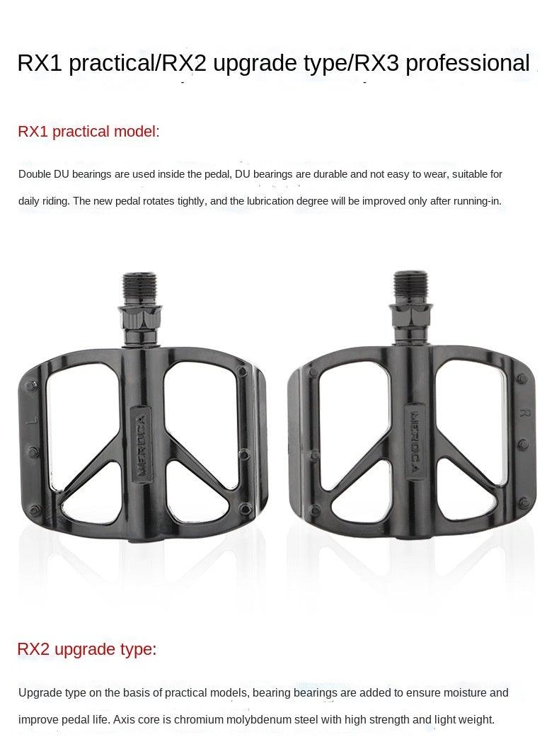 Mountain Bike Flat Pedals Aluminum Alloy Anti-Skid Pedal Sealed DU Bearing Pedal Bicycle Parts Sealed Bearing Mountain Bicycle Flat Pedals Lightweight Aluminum Alloy Wide Platform Cycling Pedal -Universal Lightweight Aluminum Alloy Platform