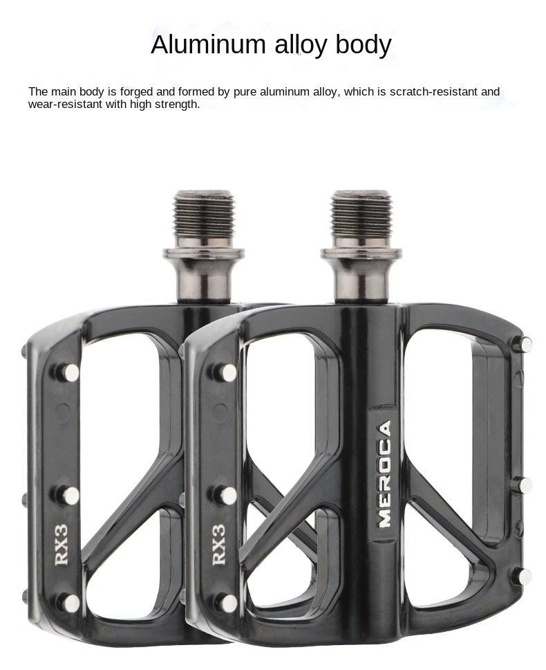 Mountain Bike Flat Pedals Aluminum Alloy Anti-Skid Pedal Sealed DU Bearing Pedal Bicycle Parts Sealed Bearing Mountain Bicycle Flat Pedals Lightweight Aluminum Alloy Wide Platform Cycling Pedal -Universal Lightweight Aluminum Alloy Platform