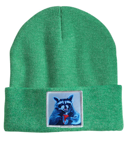 Camp Crasher Raccoon Beanie