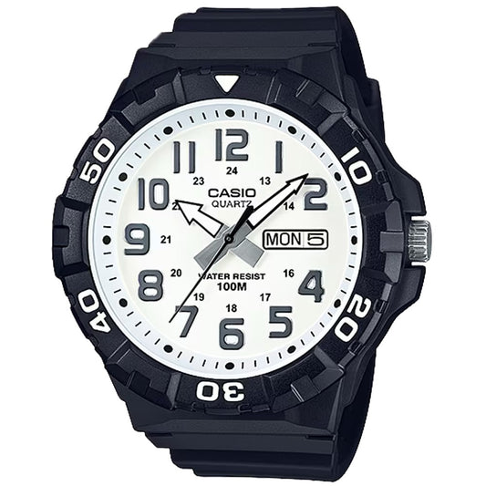 Casio Men's Oversized Sport Watch with White Dial - MRW-210H-7AV