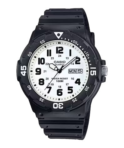 Casio MenÕs Black and White Analog Sport Watch - MRW-200H-7BV