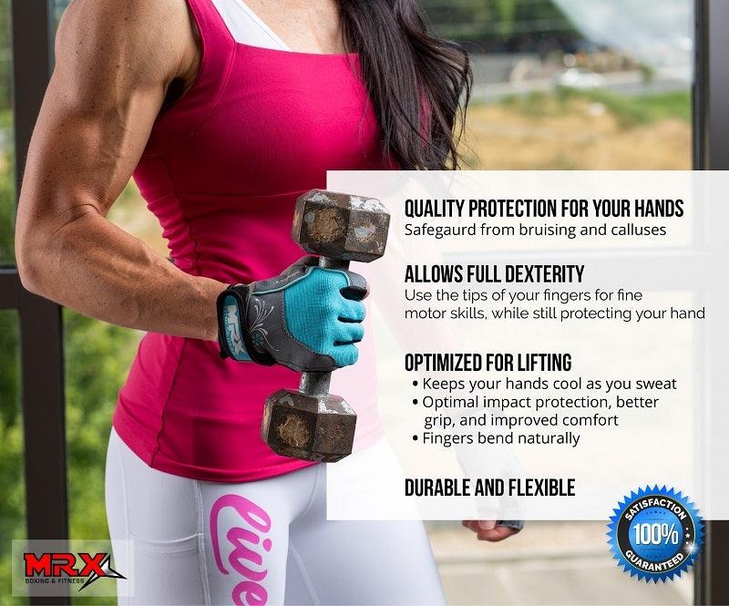MRX Women's Weight Lifting Gloves for Gym Training and Workouts - Durable, Comfortable Grip - Triathlete Store