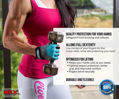 MRX Women's Weight Lifting Gloves for Gym Training and Workouts - Durable, Comfortable Grip - Triathlete Store